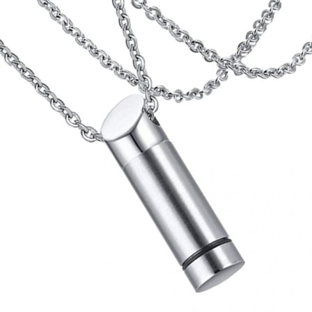 Rustfritt stål anheng minnesmerke aske urne menn kvinner kjede halskjede