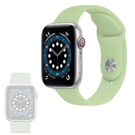 Apple Watch 42mm - 44mm farveskiftende silikoneurrem - Gennemsigtig Til Mintgrøn