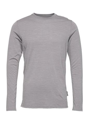Dovre Wool Long Sleeved T-Shir Base Layer Tops Grå Dovre