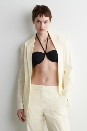 COS Women's Top Bikini A Coste Con Ferretto Bag in Nero