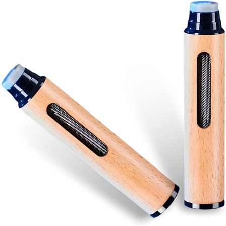 2 stk. Håndlavet Bærbar Askebæger i Træ, Anti-Spild Askeopsamler til Bil, Hjem, Kontor, Skrivebord, Terrasse, Udendørs Altan