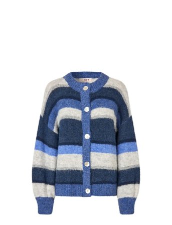 Patrisia Stripe Cardigan Blue A-View