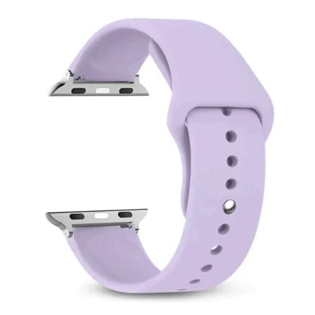 Silikonrem för Apple Watch -band 40 mm 44 mm 49 mm 45 mm 41 mm 38 mm 42 mm bältesarmband iWatch-serien 9 8 7 6 5 3 SE ultra 2 band 48 light purple 38 