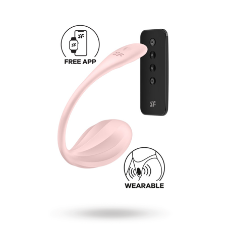 Satisfyer Ribbed Petal App Vibrator Pink - Vuxen.se - Vibrator