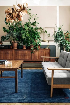 Small Gabbeh Loom Frame Rug - Dark Blue 100X160 Wool