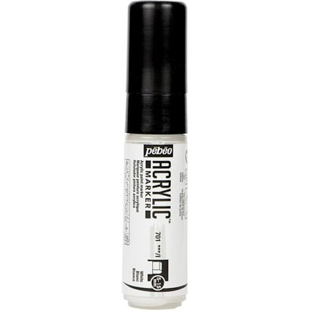 Acrylic marker - PEBEO - Akrylmärkare - Tjock spets 5/15 mm Vit