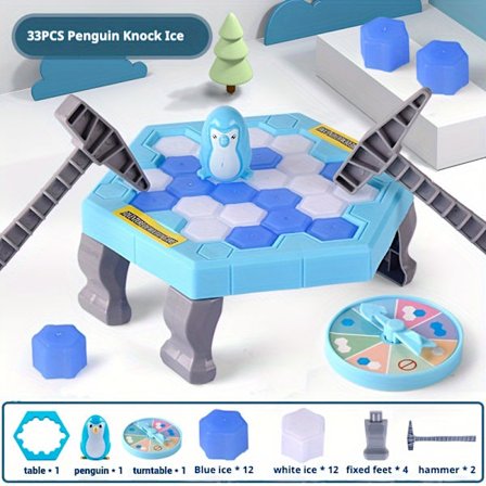 Save Penguin Jäänmurtaja -lelu, Jäänmurtaja Lyönti- ja Purkuseinä Lautapeli Interaktiivinen - Loistava lahjaksi!