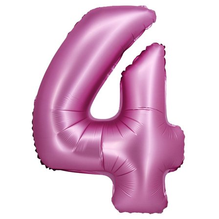 Sifferballong Satin Rosa 76cm "0-9" Siffra 4