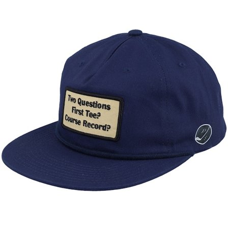 Pins & Stripes - Bleu snapback Casquette - Golf Patch Logo Rope Navy Snapback @ Hatstore