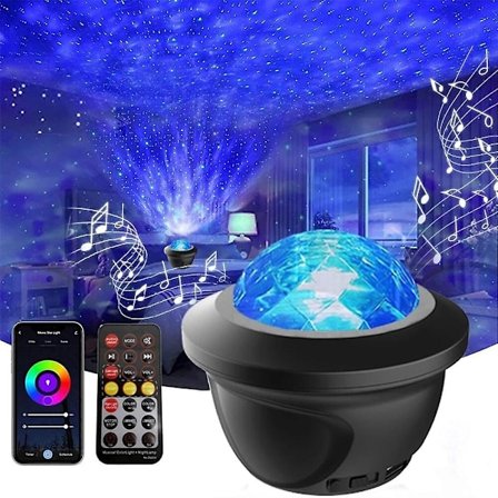 LED-tähti Galaxy-projektori Bluetooth-kaiutin yövalo