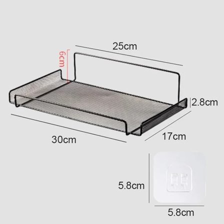 Väggmonterad Routerhållare TV Set-Top Box Hållare Metall Router Förvaringsställ{EE}