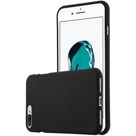 Apple iPhone 8 PLUS / 7 PLUS / 7S PLUS FROST SVART Fodral Cadorabo FROST TPU Silikonskydd Fodral Skydd Ultra Slim Bumper