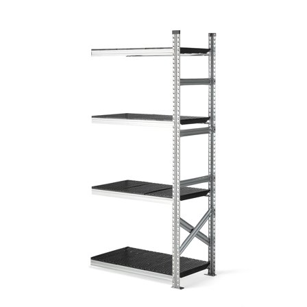 Regalsystem TRANSFORM, Anbaumodul, 1972 x 900 x 500 mm, Kunststoff schwarz