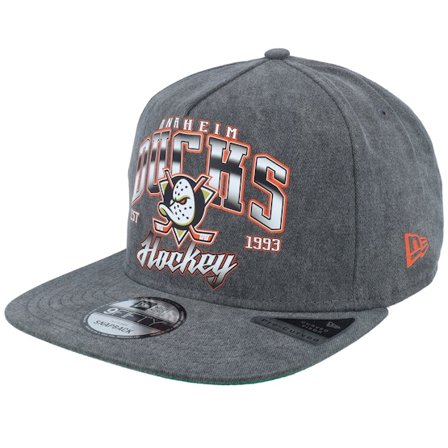 New Era - NHL Black snapback Czapka Z Daszkiem - Anaheim Ducks 9FIFTY Washed Black A-frame Snapback @ Hatstore