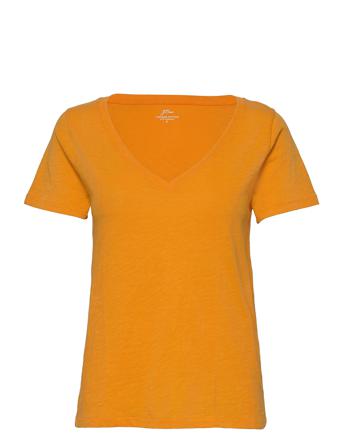 Vintage Cotton V-Neck Tee Orange J.Crew