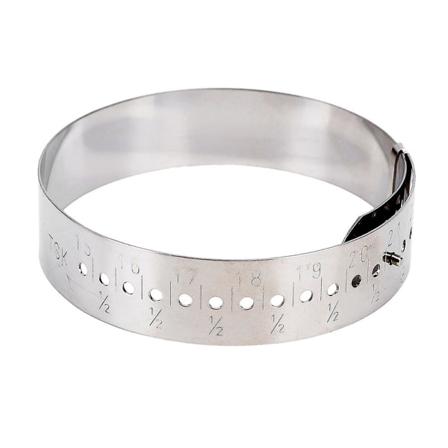 Armbåndsmåler Justerbar Størrelse Verktøy 15~23cm Ringjusterer Rustfritt Stål