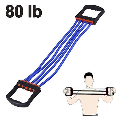Justerbar Chest Expander 5 Rep Resistance Exercise System Bands