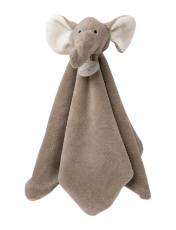 Teddykompaniet Diinglisar Organic, Elephant Doudou - Grey - 35X35CM