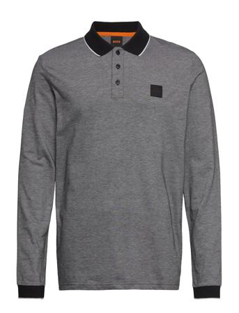 Peoxfordlong Polos Long-sleeved Grå BOSS*Betinget Tilbud