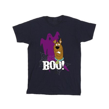 Scooby Doo Pojkar Boo Spöke Bomulls T-shirt 9-11 År Marinblå