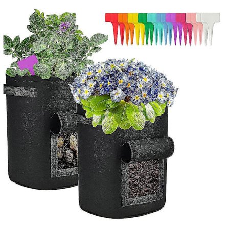 2 X Potatisodlingssäck, 38 liter, Stora Filtodlingssäckar För Potatis, Potatissäck, Odlingpåse Med Ha