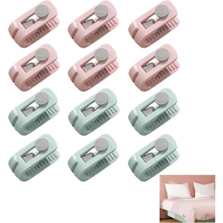 Påslakansklämmor, 12-pack Hög Elasticitet Påslakansklämmor, B