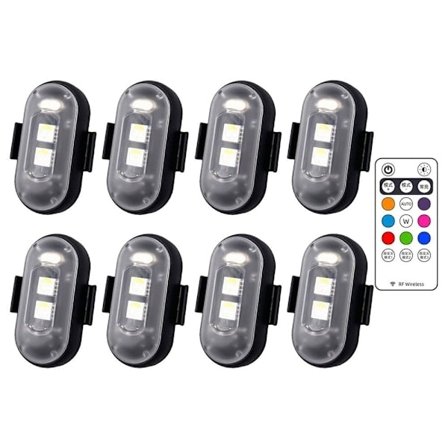 /NN/8 Väriä LED Stroboskooppivalo Lentokoneen valo 8 KPL 8 kpl