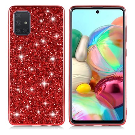 Glitter Samsung Galaxy S10 Lite kuoret - Punainen
