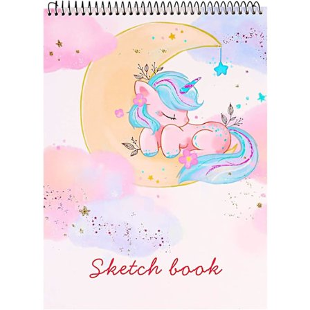 Skissebok, 100 sider (50 ark), spiralbundet skisseblokk for kunstnere, slitesterkt syrefritt tegnepapir for tegning, maling, skissering eller 