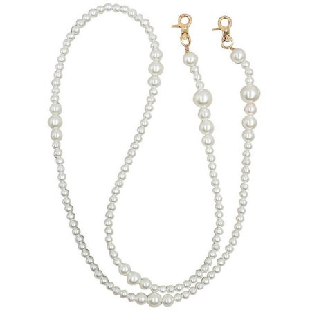 Falsk Perle Taske Rem Udskiftning Elegant Perlebesat Dame Taske Kæde Multi-brug Telefon Snor Dekoration