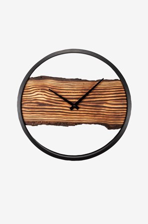 NeXtime - Vægur Forest Large Diameter 45 cm - Brun - Vægure og bordure - Fra Homeroom