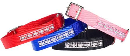 ESC Rhinestone Collar - Blå - Scarfes, Charms & Halsbandssmycken, Draglinor, Läder- & Textilhalsband på Doggie.se