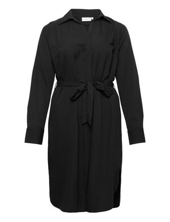 Carkiva L/S Blk Dress Wvn Black ONLY Carmakoma