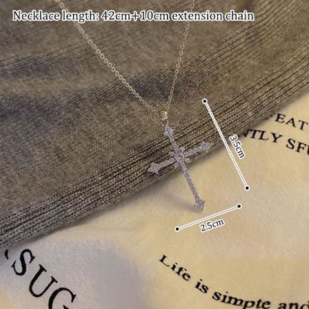 Cross Full Diamonds And Stars Halsband Kvinnor Light Luxury Desig