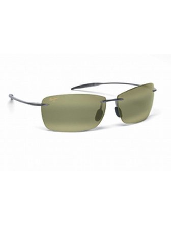 Maui Jim Lighthouse Men's Sunglasses with a frame made of plastic in grey and plastic lenses in green polarized
