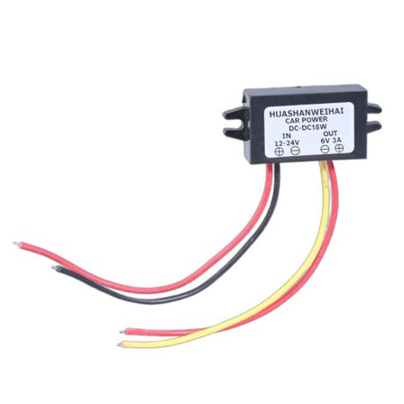 12V 24V til 6V 3A 2A 1A Buck Ladekonvertere Nedtrappingskonvertere for Batteri
