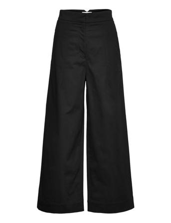 Tailored Wide Leg Pants Vida Byxor Svart Cathrine Hammel