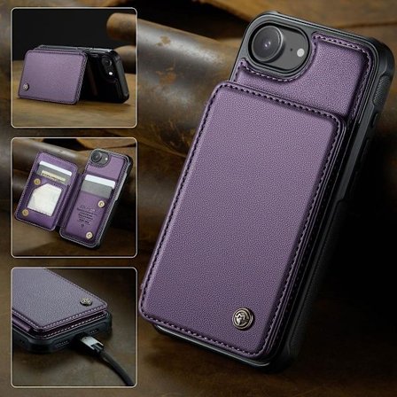 (Til iPhone 13) PU-læder pung etui med RFID-beskyttelse og kortholder