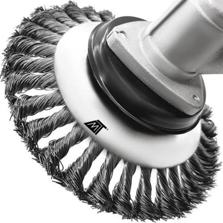 Teräsharja Lattianpuhdistus 20cm Monitoiminen Lanka Pyöröharja Hopea