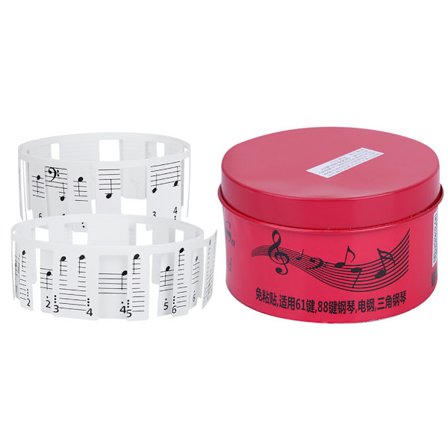 2 stk. Kvalitets Klaviatur Stave Sticker til Elektrisk Piano 88 Tangent Fonetisk Symbol