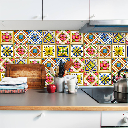 20 ark (15 x 15 cm) Mandala väggdekaler - PVC - Vattentät(stil 5)