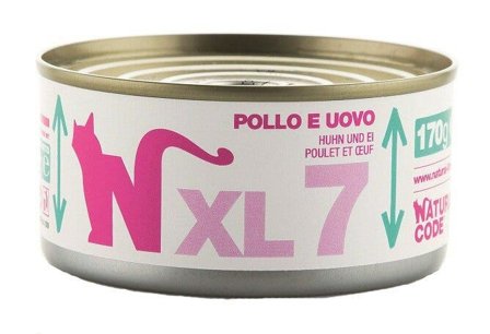 Natural Code XL7 Cibo Umido Con Pollo E Uovo Per Gatti Adulti