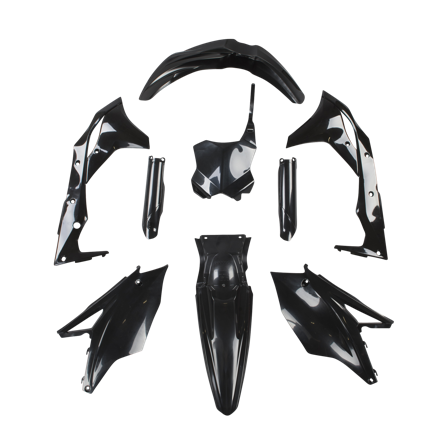 Kit Plastiche Completo Acerbis Kawasaki Nero - Kawasaki KX 250F 2017-2020