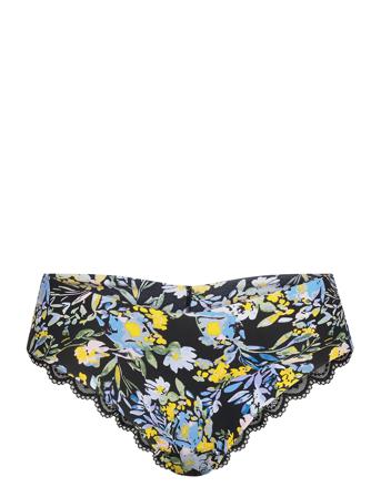 Brief Brazilian Reg Inv Flowe Lingerie Panties Brazilian Panties Multi/mönstrad Lindex