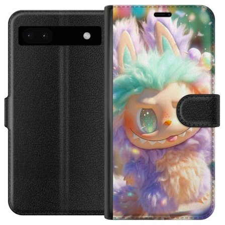 Kompatibelt Plånboksfodral till Google Google Pixel 6a Söt fantasikaraktär med fluffig päls, pastellfärger och kawaii-stil, lekfull illustration