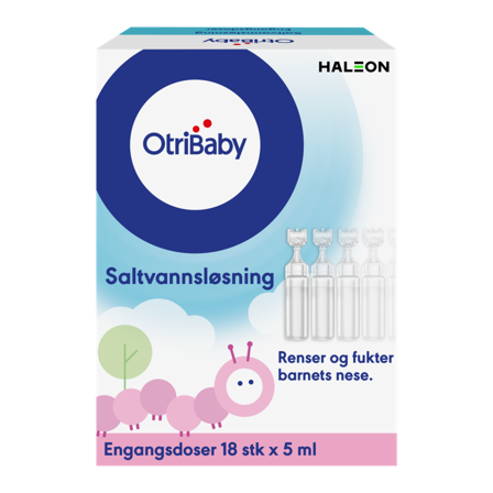 OtriBaby saltvannløsning nesedråper 18x5 ml
