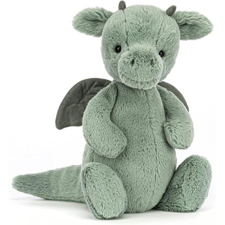 Jellycat Bashful Dragon pehmolelu, keskikokoinen 30 cm, myyttinen täytetty eläin, klassinen lahja lapsille‘-PO-