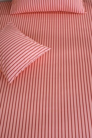 Jotex - Stretchlaken Økologisk Rosa/rostfärgad - SIMA - Kjøp Dra-på-laken hos Jotex