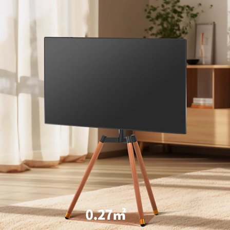 Gulvstående tv-beslag med træben til 37-65"