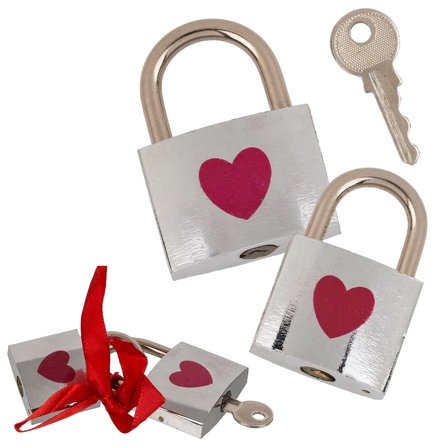 Kärlekslås med Hjärta 2-pack
